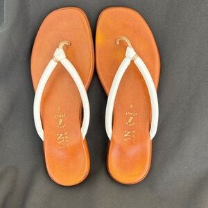 Italian Shoemakers white and gold Sandals